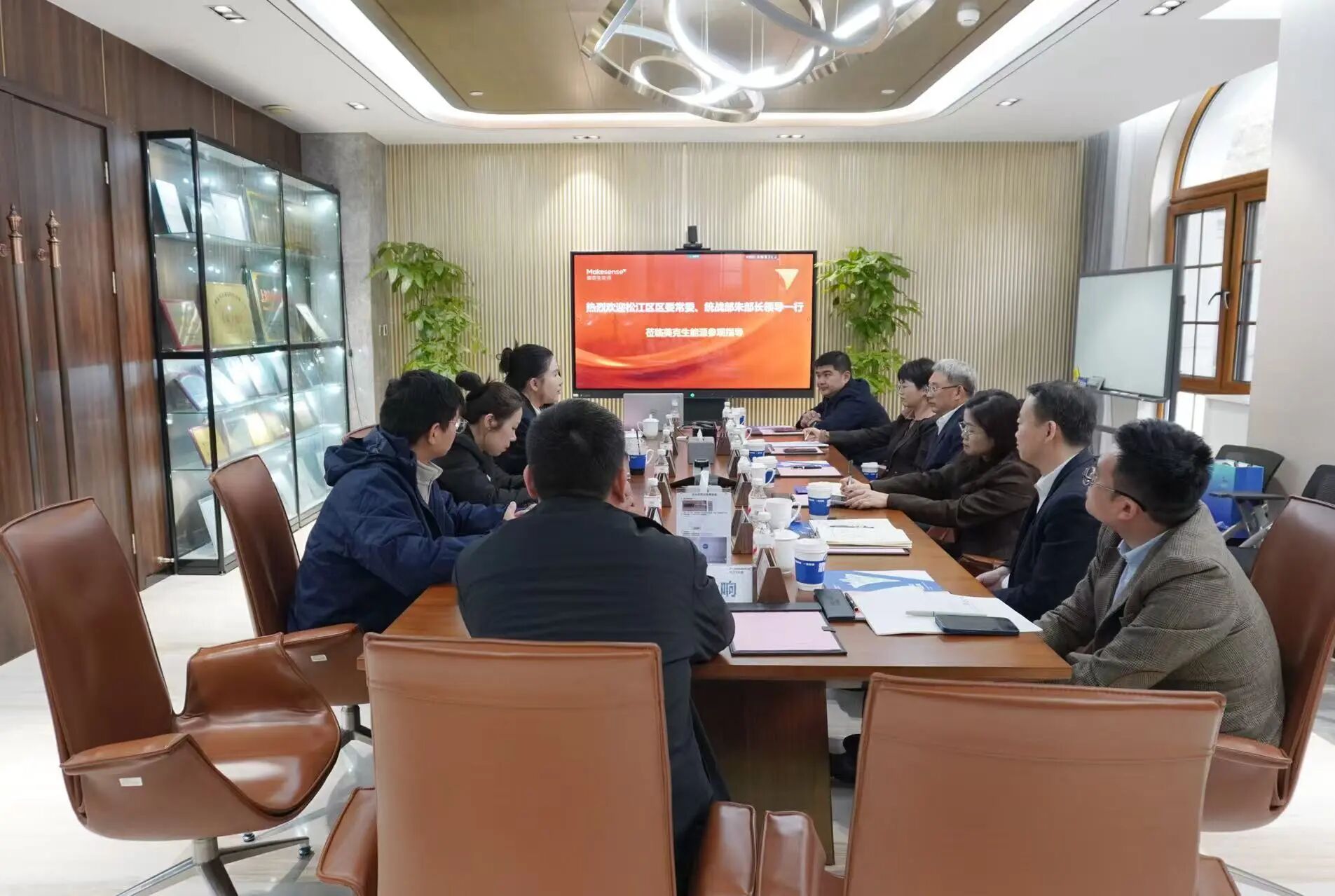 上海市松江区委常委、统战部部长朱大章一行莅临美克生能源调研，高度肯定 “AI + 能源”发展成果